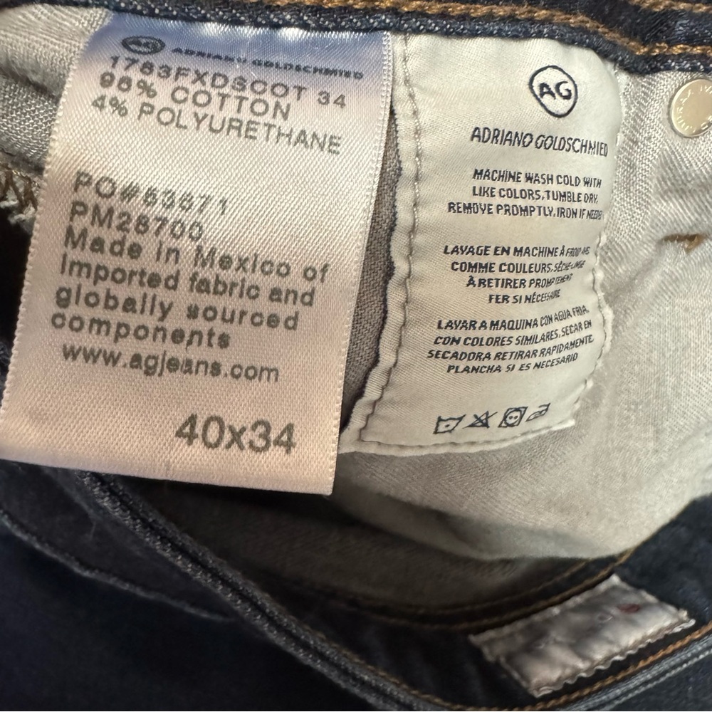 AG Adriano Goldschmied Denim 360 Tellis Modern Slim Jeans Size 29 Dark Wash Work - Picture 6 of 10